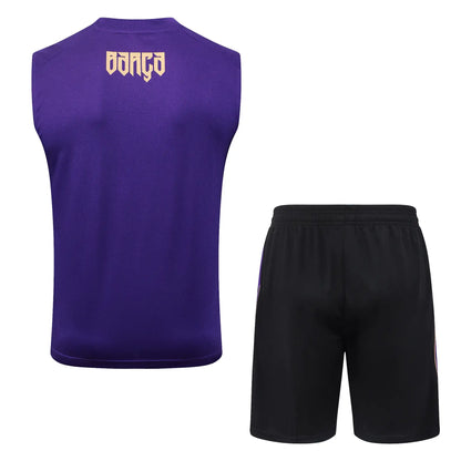Completino Canottiera Barcelona 26/27 Uomo Viola | Kit Allenamento - CalcioVivo