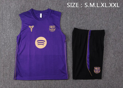 Completino Canottiera Barcelona 26/27 Uomo Viola | Kit Allenamento - CalcioVivo