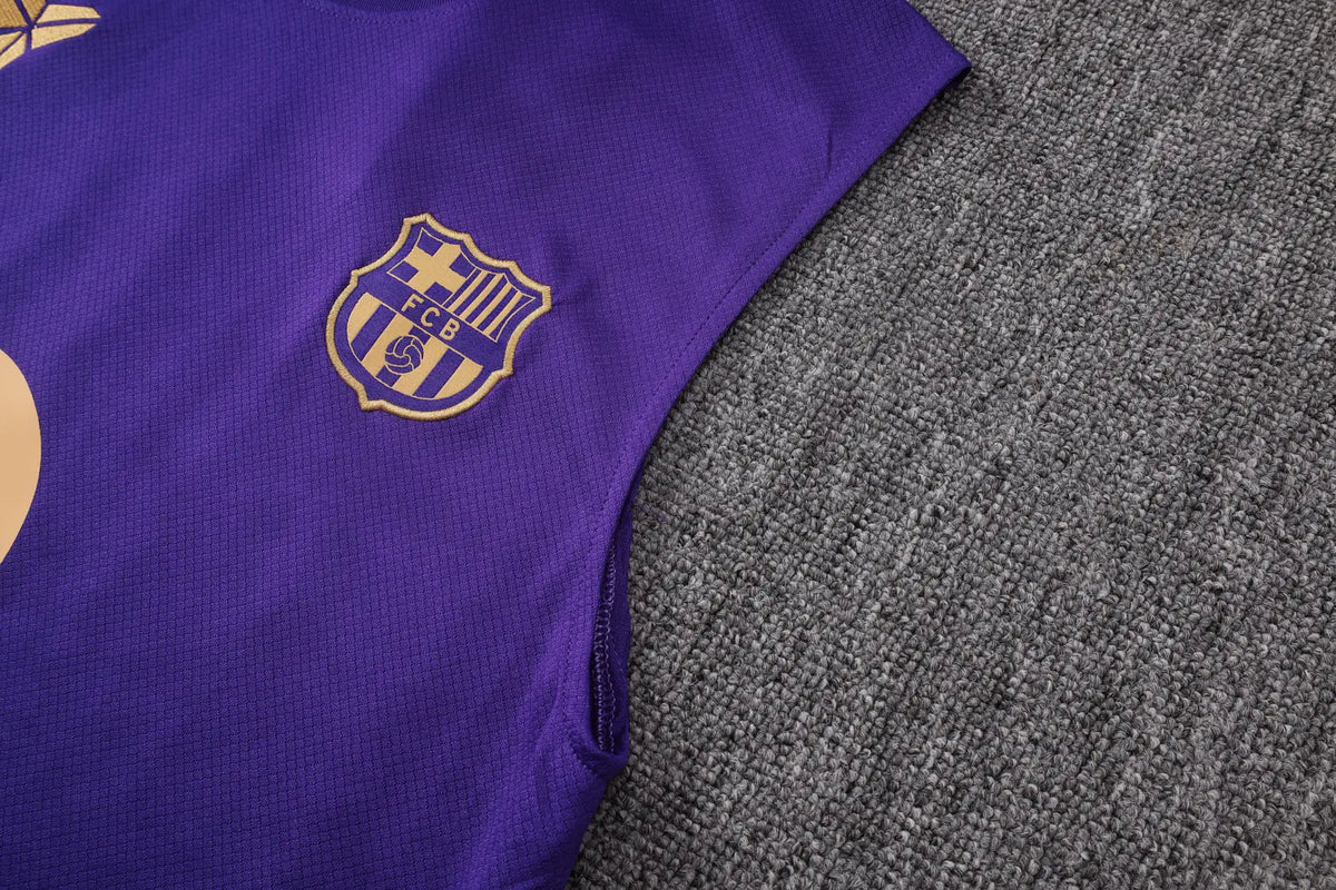Completino Canottiera Barcelona 26/27 Uomo Viola | Kit Allenamento - CalcioVivo