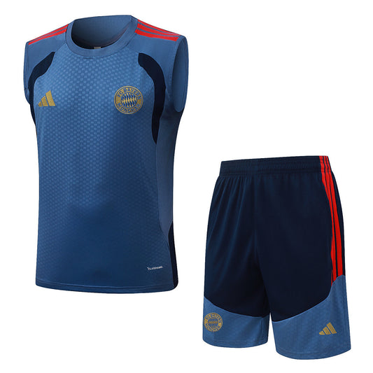 Completino Canottiera Bayern Munich 26/27 Uomo Blu Navy | Kit Allenamento