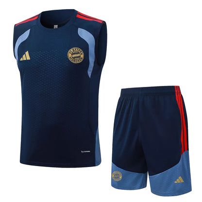 Completino Canottiera Bayern Munich 26/27 Uomo Blu Navy | Kit Allenamento
