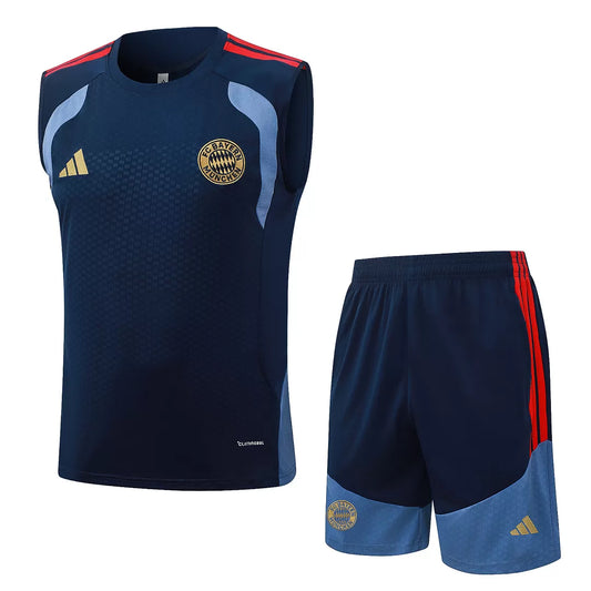 Completino Canottiera Bayern Munich 26/27 Uomo Blu Navy | Kit Allenamento