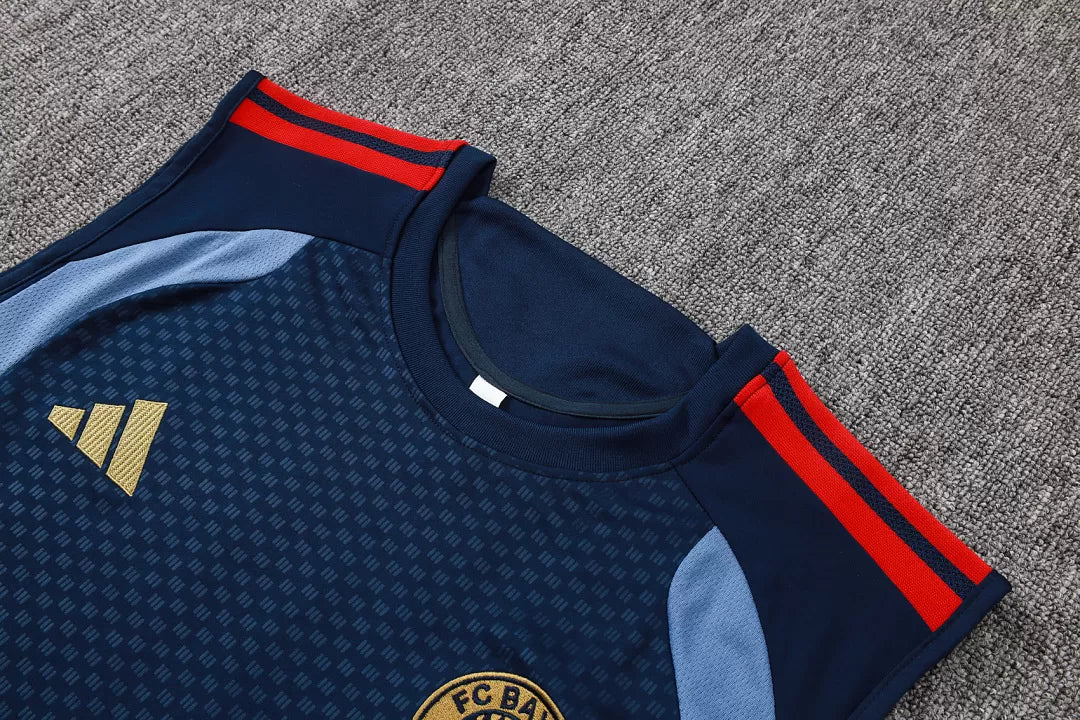 Completino Canottiera Bayern Munich 26/27 Uomo Blu Navy | Kit Allenamento