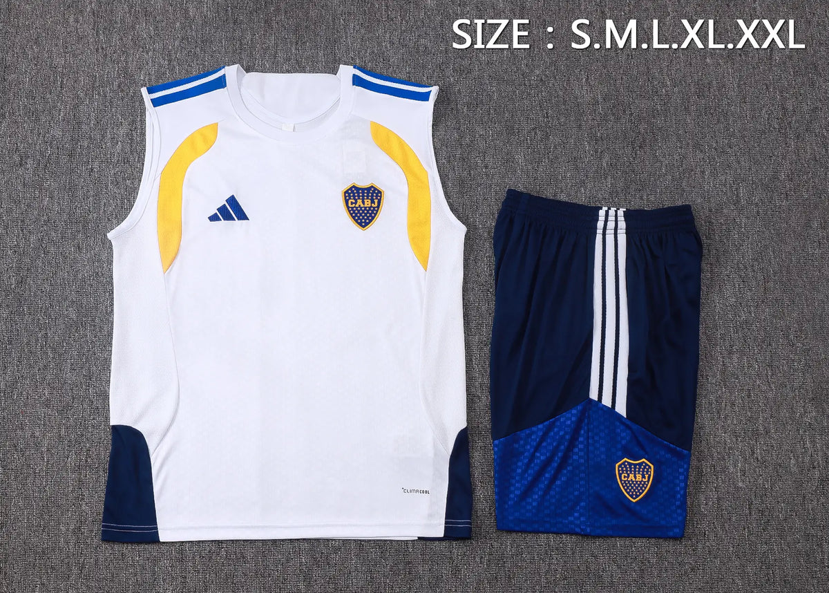 Completino Canottiera Boca Juniors 26/27 Uomo Bianco | Kit Allenamento - CalcioVivo