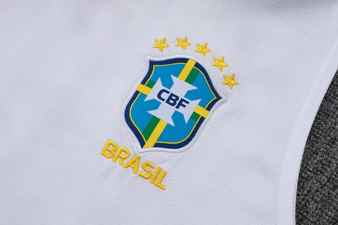 Completino Canottiera Brasile 26/27 Uomo Bianco | Kit Allenamento - CalcioVivo