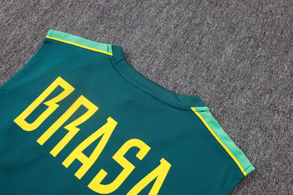 Completino Canottiera Brasile 26/27 Uomo Verde Petrolio | Kit Allenamento - CalcioVivo