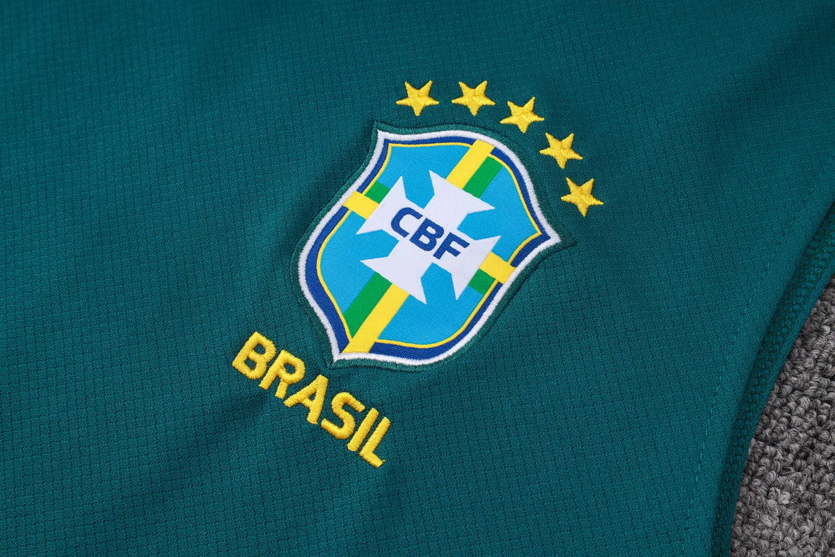 Completino Canottiera Brasile 26/27 Uomo Verde Petrolio | Kit Allenamento - CalcioVivo