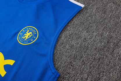 Completino Canottiera Chelsea 26/27 Uomo Blu Elettrico e Nero | Kit Allenamento - CalcioVivo