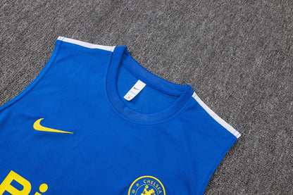 Completino Canottiera Chelsea 26/27 Uomo Blu Elettrico e Nero | Kit Allenamento - CalcioVivo