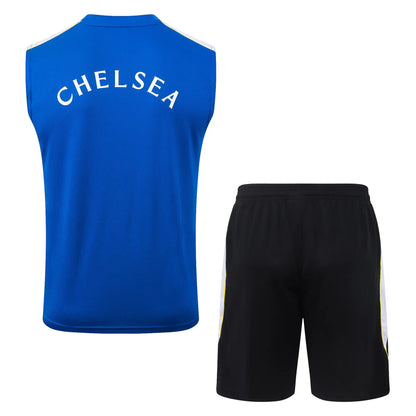Completino Canottiera Chelsea 26/27 Uomo Blu Elettrico e Nero | Kit Allenamento - CalcioVivo