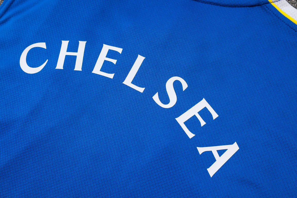 Completino Canottiera Chelsea 26/27 Uomo Blu Elettrico e Nero | Kit Allenamento - CalcioVivo