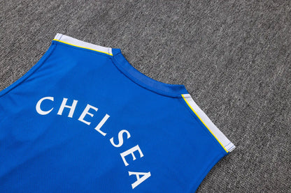 Completino Canottiera Chelsea 26/27 Uomo Blu Elettrico e Nero | Kit Allenamento - CalcioVivo
