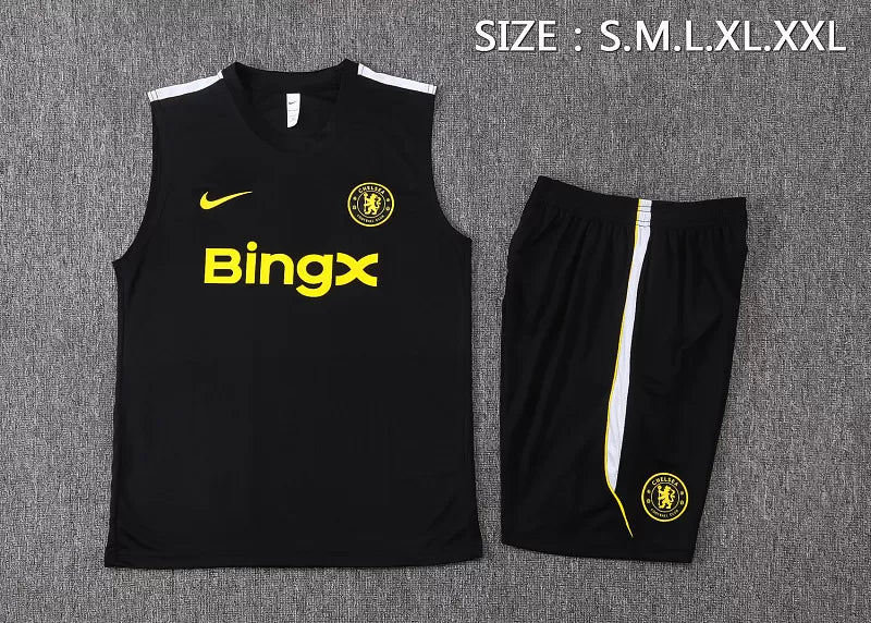 Completino Canottiera Chelsea 26/27 Uomo Nero | Kit Allenamento - CalcioVivo