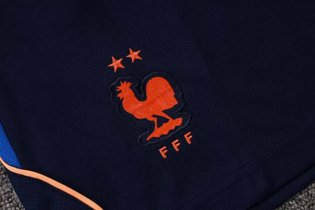 Completino Canottiera Francia 26/27 Uomo Bianco/Blu Navy | Kit Allenamento - CalcioVivo