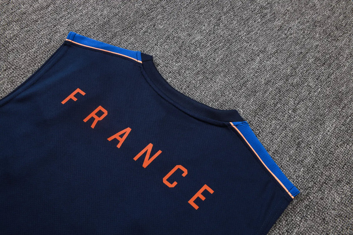Completino Canottiera Francia 26/27 Uomo Blu Navy | Kit Allenamento - CalcioVivo