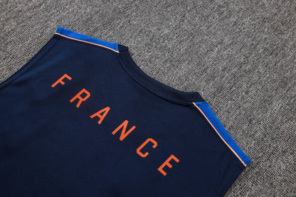 Completino Canottiera Francia 26/27 Uomo Blu Navy | Kit Allenamento - CalcioVivo