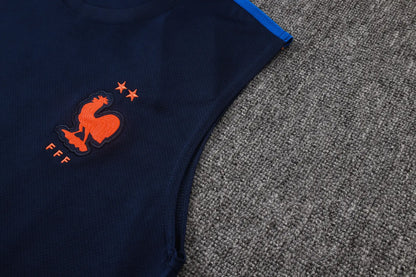 Completino Canottiera Francia 26/27 Uomo Blu Navy | Kit Allenamento - CalcioVivo