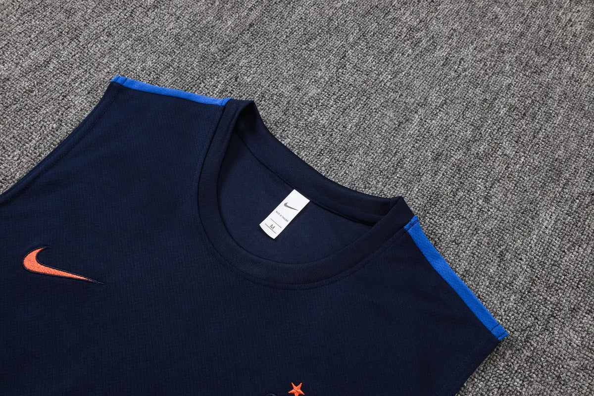 Completino Canottiera Francia 26/27 Uomo Blu Navy | Kit Allenamento - CalcioVivo