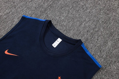 Completino Canottiera Francia 26/27 Uomo Blu Navy | Kit Allenamento - CalcioVivo