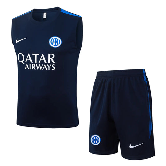 Completino Canottiera Inter Milan 26/27 Uomo Blu Navy | Kit Allenamento - CalcioVivo