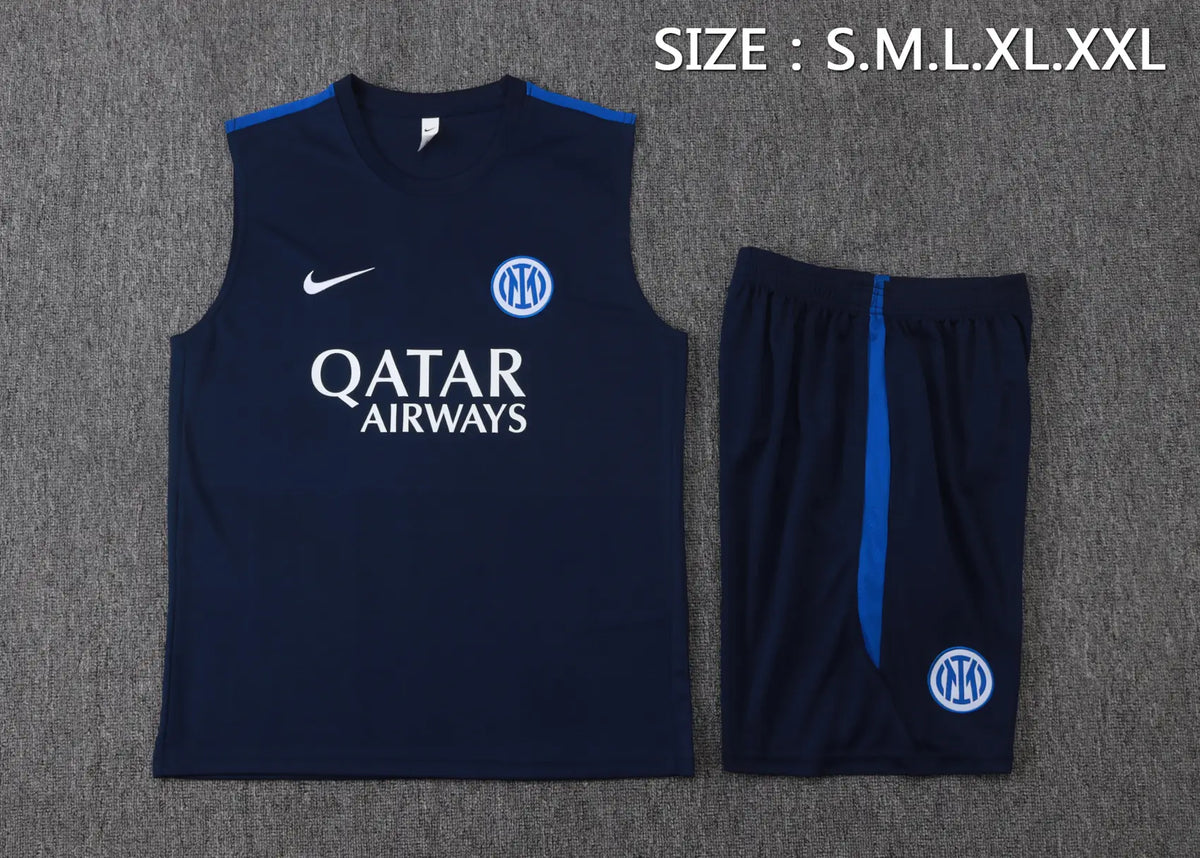 Completino Canottiera Inter Milan 26/27 Uomo Blu Navy | Kit Allenamento - CalcioVivo