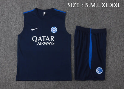 Completino Canottiera Inter Milan 26/27 Uomo Blu Navy | Kit Allenamento - CalcioVivo