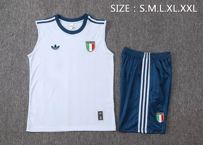 Completino Canottiera Italia 26/27 Uomo Azzurro e Blu Navy | Kit Allenamento
