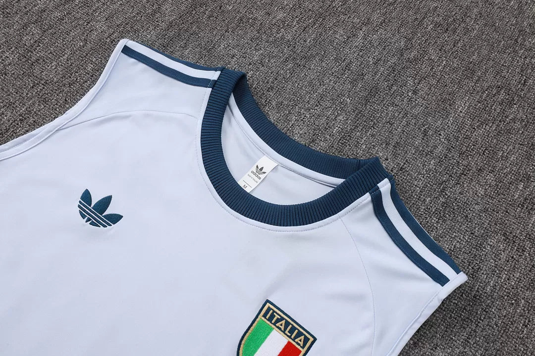 Completino Canottiera Italia 26/27 Uomo Azzurro e Blu Navy | Kit Allenamento