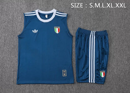 Completino Canottiera Italia 26/27 Uomo Blu Navy | Kit Allenamento