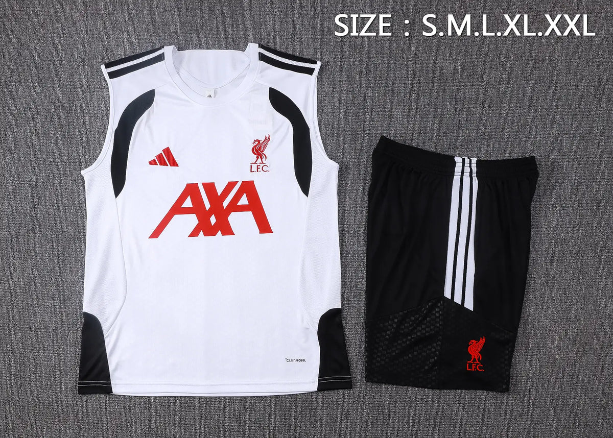 Completino Canottiera Liverpool 26/27 Uomo Bianco | Kit Allenamento - CalcioVivo