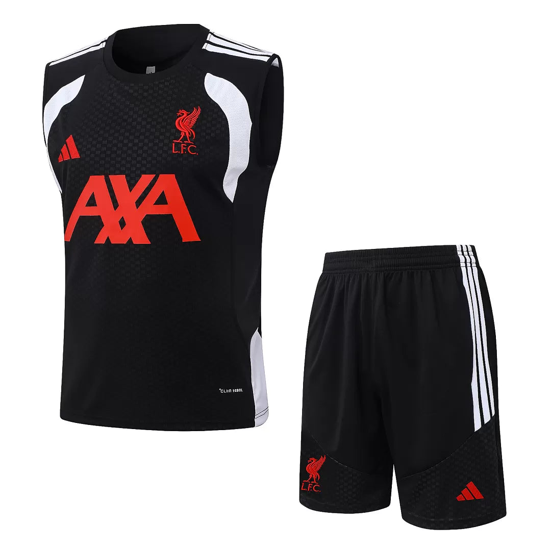 Completino Canottiera Liverpool 26/27 Uomo Nero | Kit Allenamento - CalcioVivo