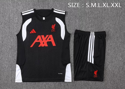 Completino Canottiera Liverpool 26/27 Uomo Nero | Kit Allenamento - CalcioVivo