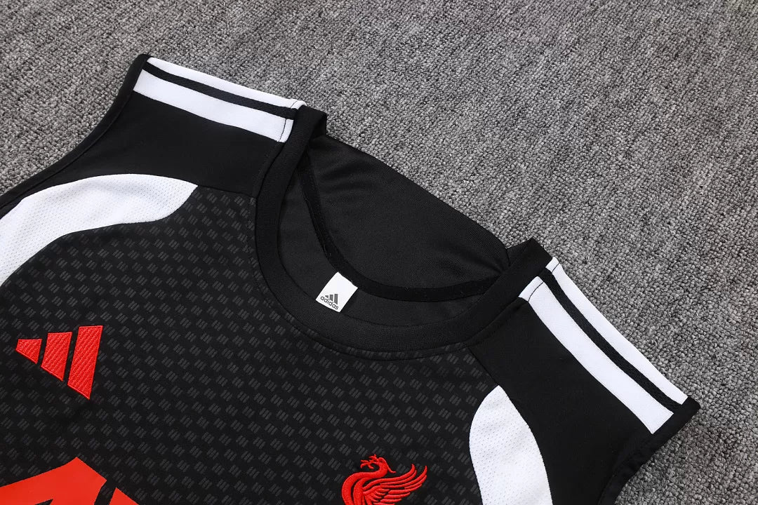 Completino Canottiera Liverpool 26/27 Uomo Nero | Kit Allenamento - CalcioVivo