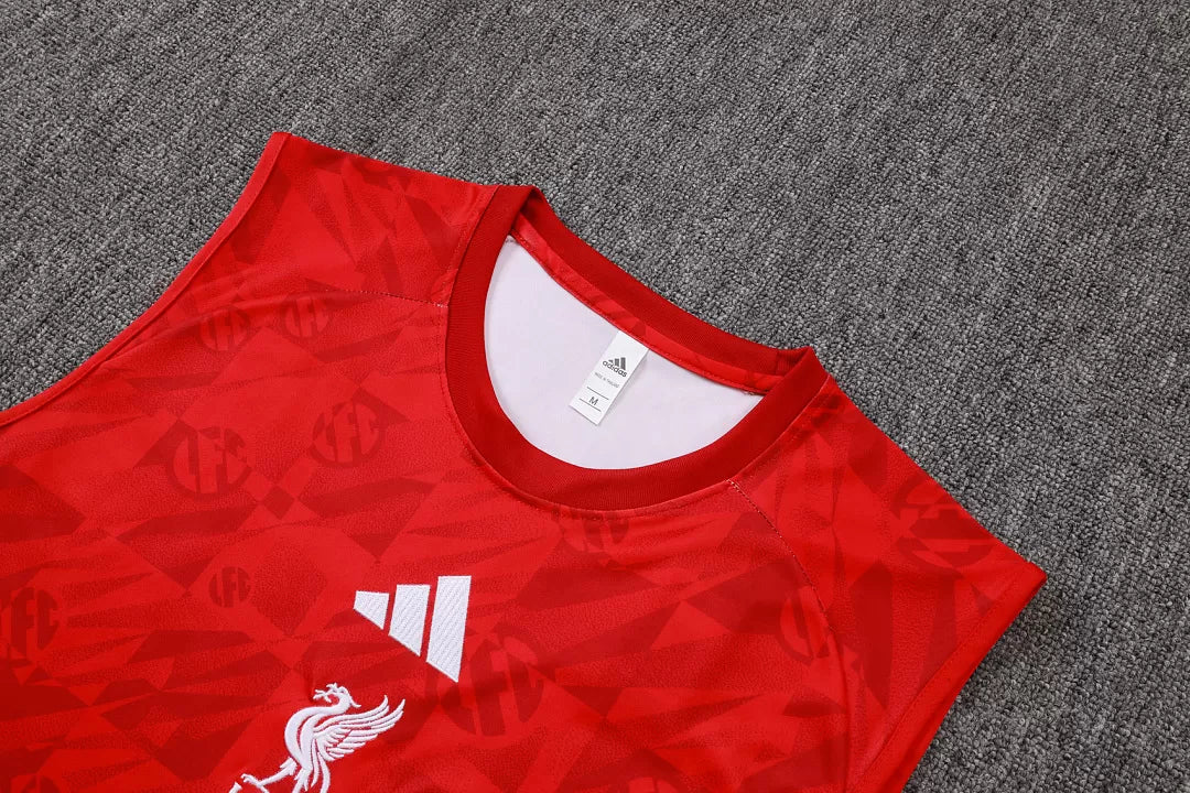 Completino Canottiera Liverpool 26/27 Uomo Rosso e Nero | Kit Allenamento - CalcioVivo