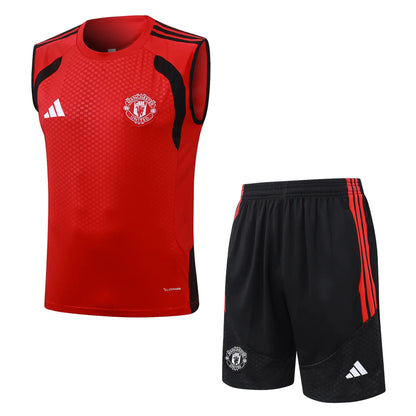 Completino Canottiera Manchester United 26/27 Uomo Rosso | Kit Allenamento - CalcioVivo