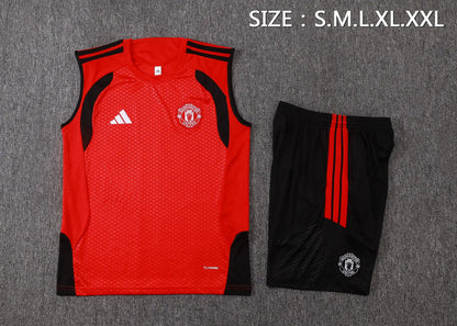 Completino Canottiera Manchester United 26/27 Uomo Rosso | Kit Allenamento - CalcioVivo