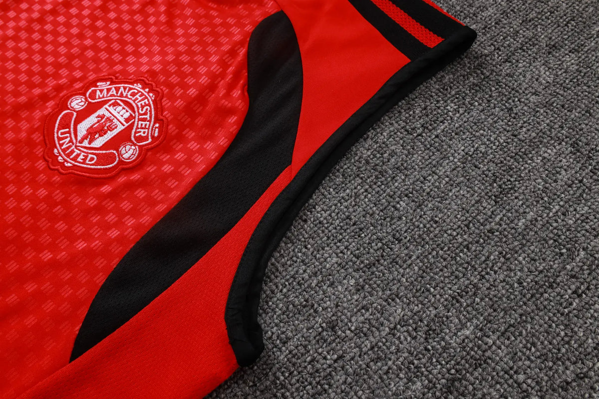 Completino Canottiera Manchester United 26/27 Uomo Rosso | Kit Allenamento - CalcioVivo