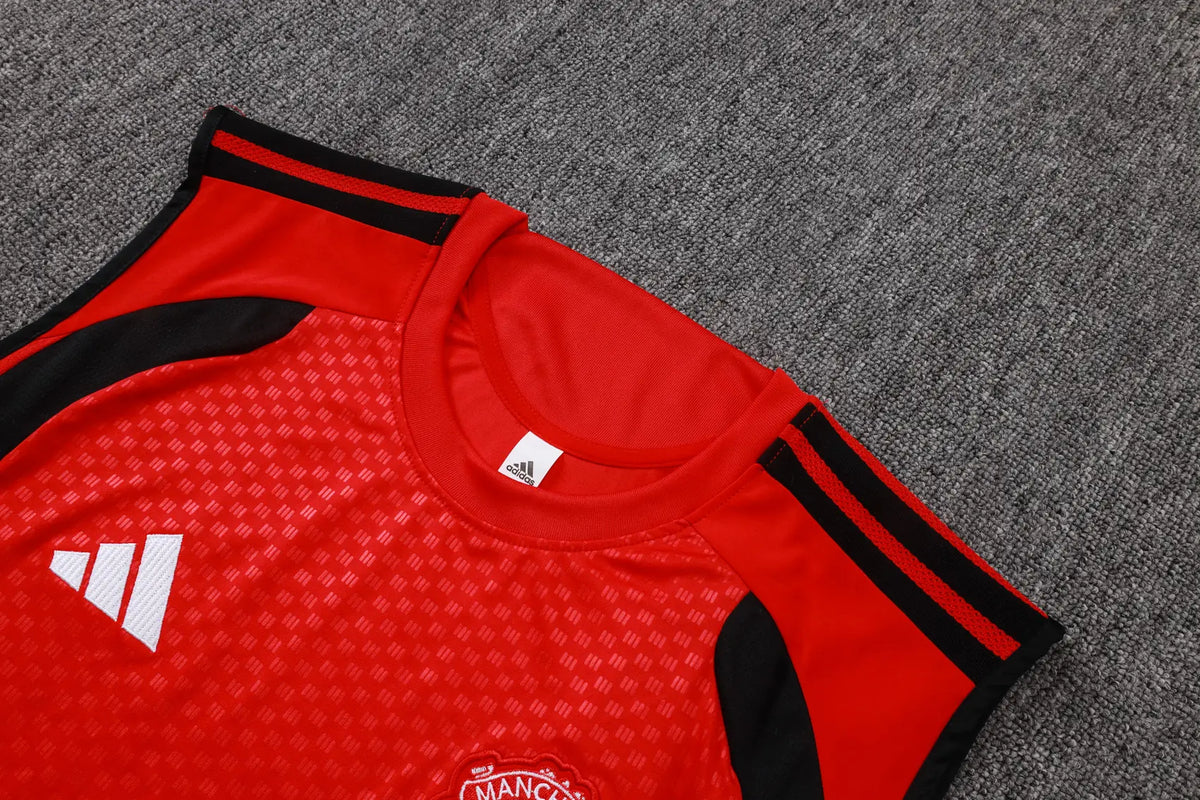 Completino Canottiera Manchester United 26/27 Uomo Rosso | Kit Allenamento - CalcioVivo