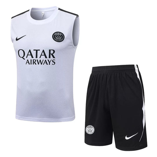 Completino Canottiera PSG 26/27 Uomo Bianco | Kit Allenamento
