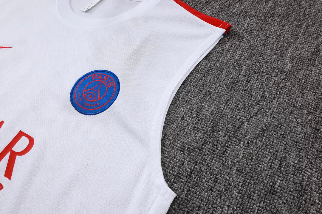 Completino Canottiera PSG 26/27 Uomo Bianco | Kit Allenamento