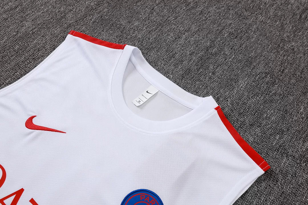 Completino Canottiera PSG 26/27 Uomo Bianco | Kit Allenamento