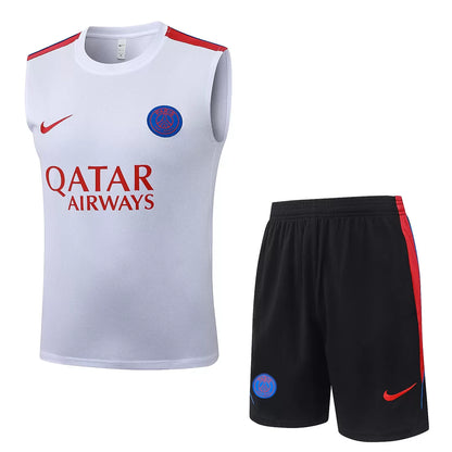 Completino Canottiera PSG 26/27 Uomo Bianco | Kit Allenamento