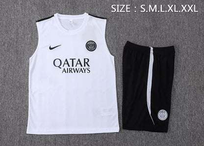 Completino Canottiera PSG 26/27 Uomo Bianco | Kit Allenamento