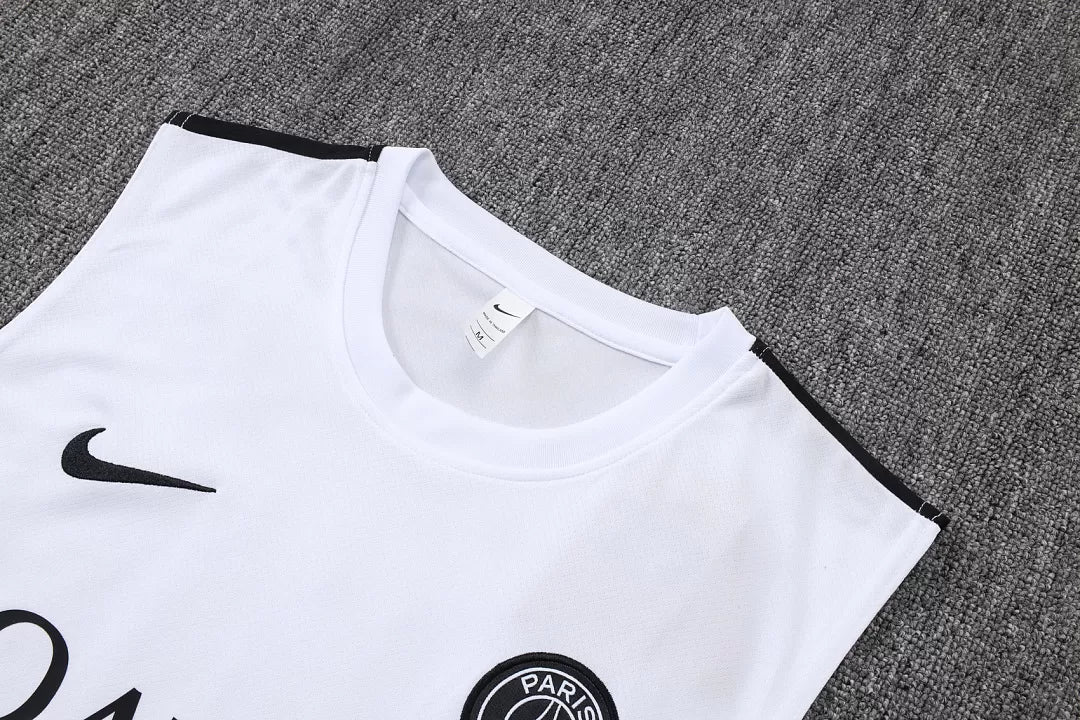 Completino Canottiera PSG 26/27 Uomo Bianco | Kit Allenamento