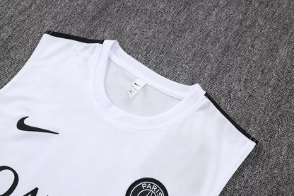 Completino Canottiera PSG 26/27 Uomo Bianco | Kit Allenamento