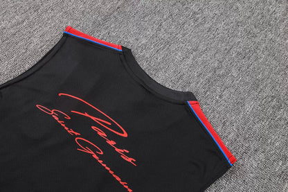 Completino Canottiera PSG 26/27 Uomo Nero | Kit Allenamento
