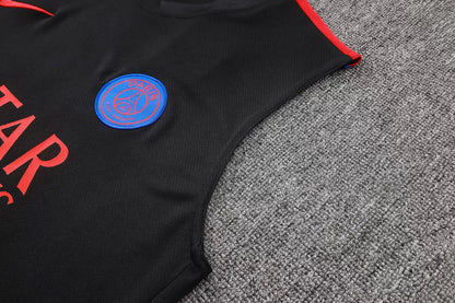 Completino Canottiera PSG 26/27 Uomo Nero | Kit Allenamento