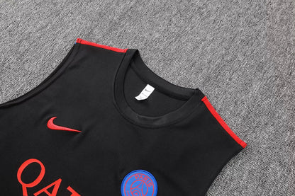 Completino Canottiera PSG 26/27 Uomo Nero | Kit Allenamento
