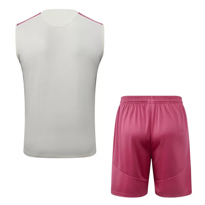 Completino Canottiera Real Madrid 26/27 Uomo Bianco e Rosa | Kit Allenamento - CalcioVivo