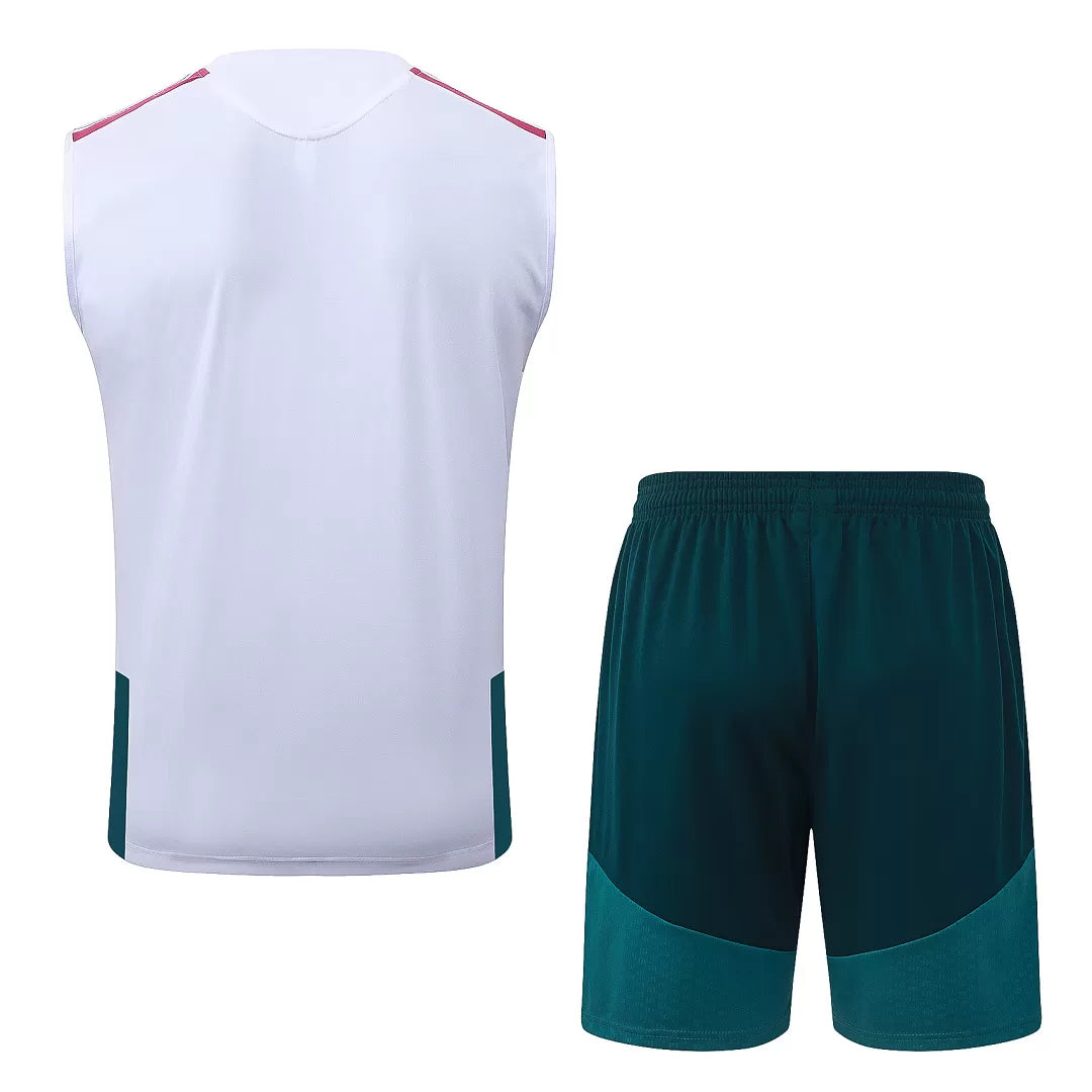 Completino Canottiera Real Madrid 26/27 Uomo Bianco | Kit Allenamento